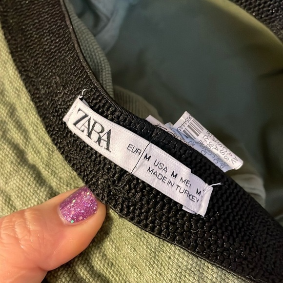 Zara Green Cotton Canvas Bucket Hat size M - Picture 5 of 14